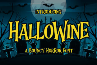 Hallowine: A Spooky and Fun Display Font for Crafters