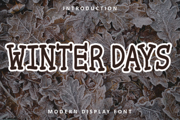 Winter Days: A Charming Display Font for Editorial Design